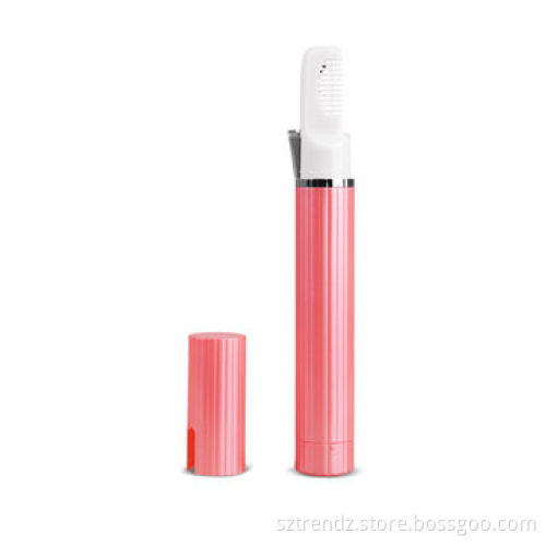 Heated wire hair remover with built-in LED light and rotatable mirror